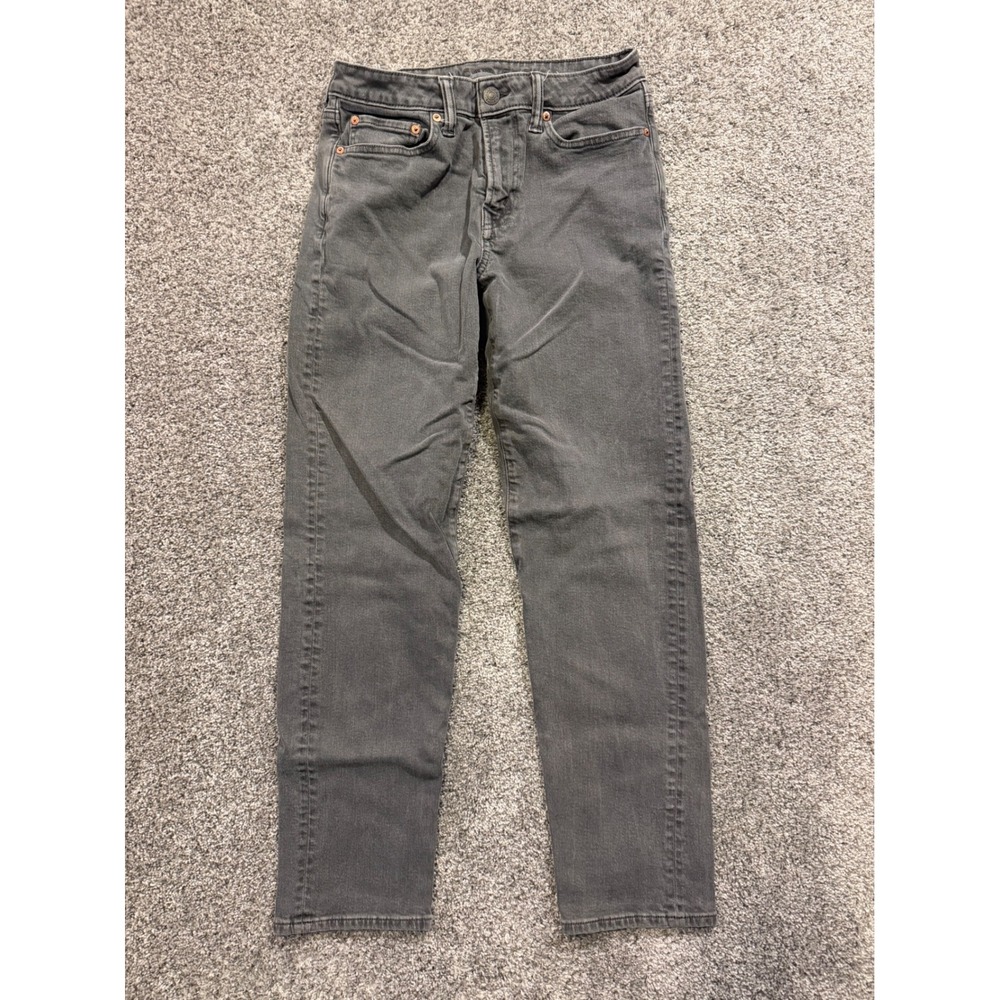 American Eagle Jeans Mens 29x32 Gray Original Straight Easyflex Stretch Denim